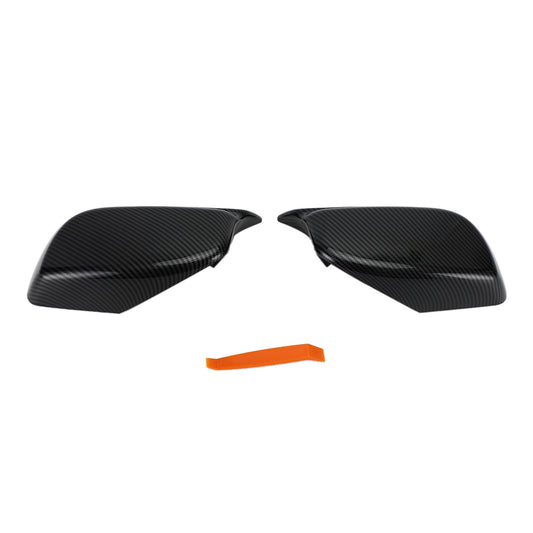 2004-2007 BMW E60 5 Series 2x Carbon Rear View Side Mirror Cover Caps