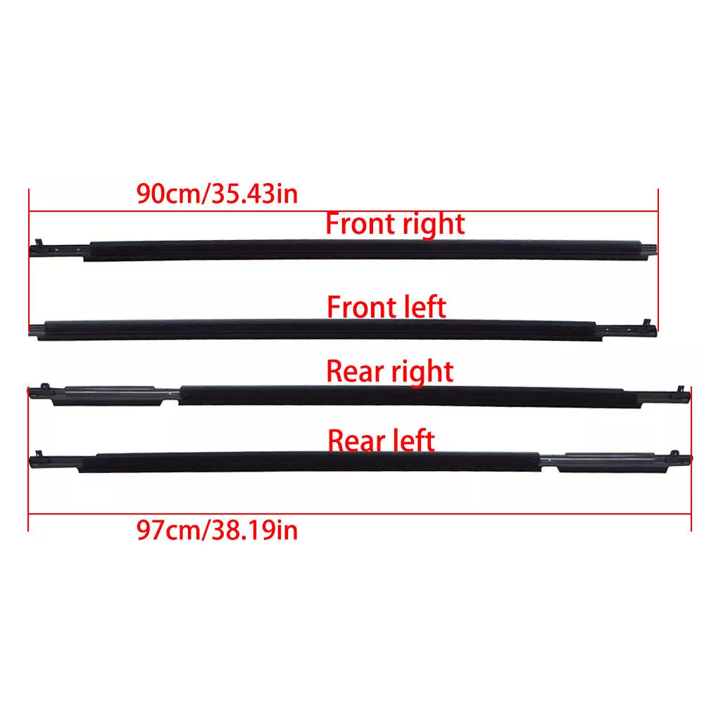 2009-2012 Toyota RAV4 Weatherstrip Window Moulding Trim Seal 75710-0R020 75720-0R020