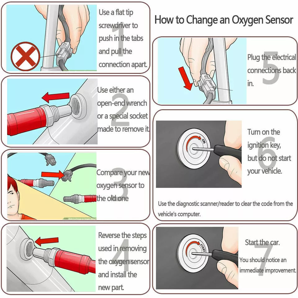 2349072 2344297 4PCS Up&Down Oxygen Sensor Fit 2007-2010 Nissan Pathfinder Frontier Xterra 4.0L