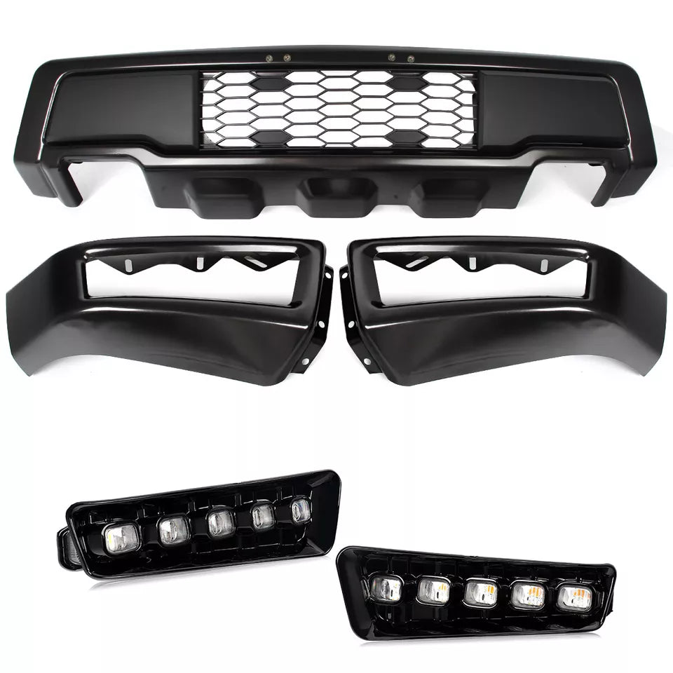 2009-2014 Ford F150 Steel Raptor Style Front Bumper W/LED Lights