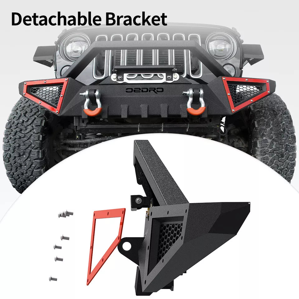 2007-2018 Jeep Wrangler JK Unlimited Front Bumper With Winch Plate