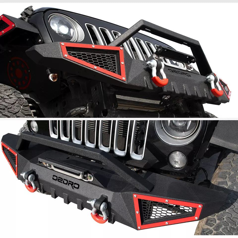 2007-2018 Jeep Wrangler JK Unlimited Front Bumper With Winch Plate