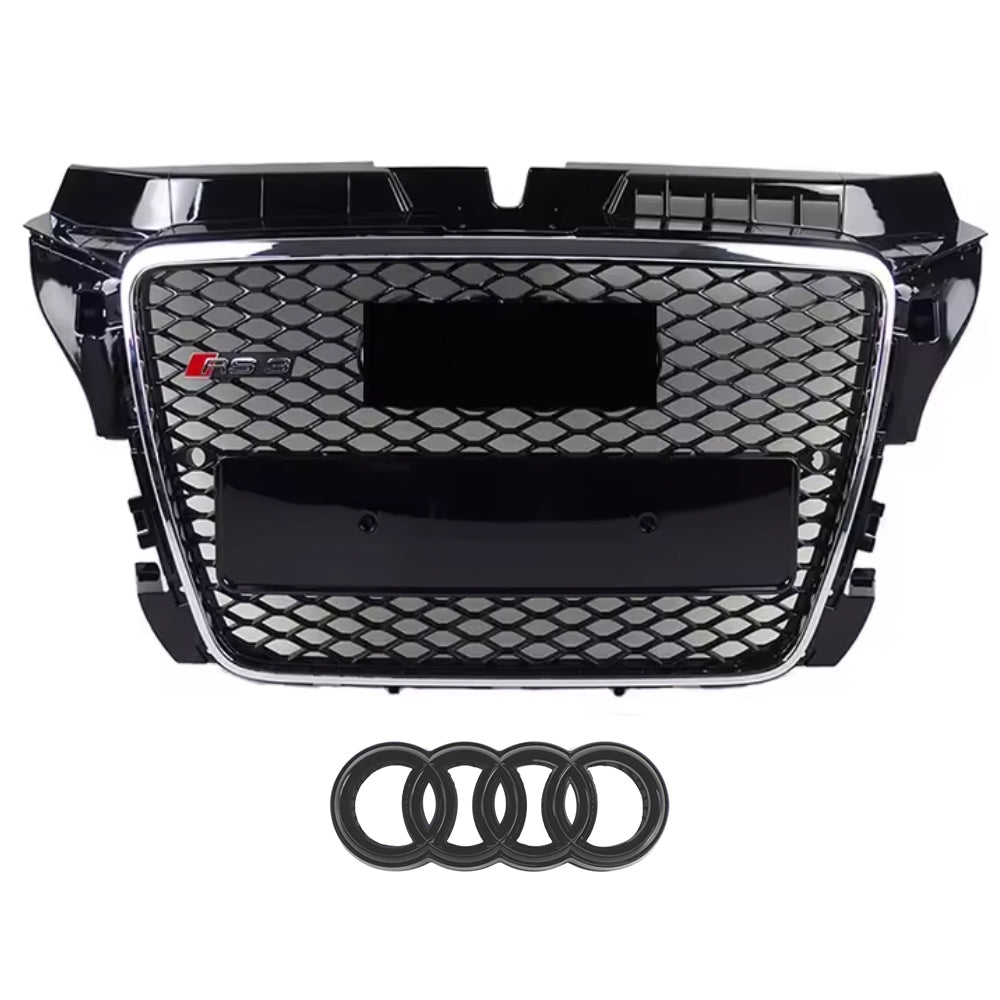 2008-2012 Audi A3 8P To RS3/R3 Honeycomb Style High Quality Grill Front Bumper Grille