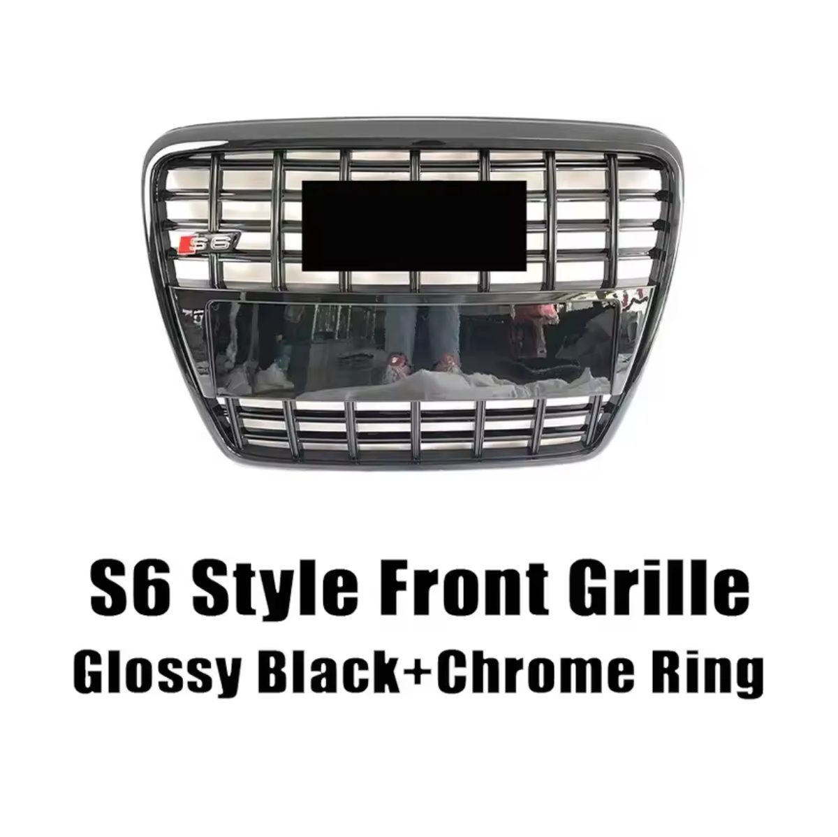 2005-2011 Audi A6 S6 C6 To S6 Style Front Bumper Grill Upper Grill