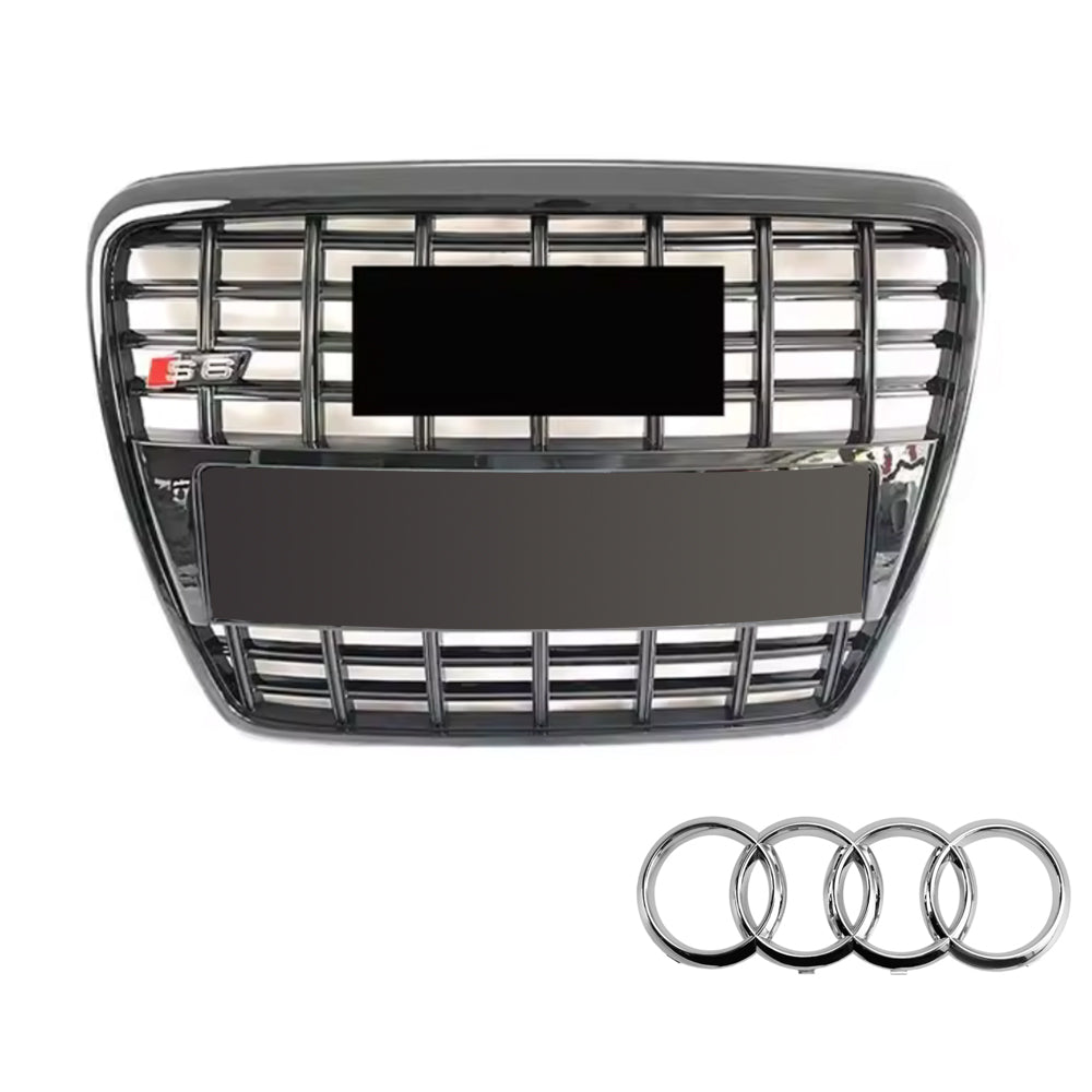 2005-2011 Audi A6 S6 C6 To S6 Style Front Bumper Grill Upper Grill